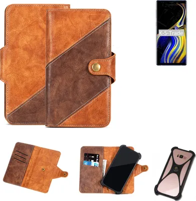Produktbild von K-S-Trade Handy-Hülle Schutz-Hülle Bookstyle Case Wallet-Case kompatibel mit Samsung Galaxy Note9 Exynos Handy Cover Bumper Kantenschutz Smartphone