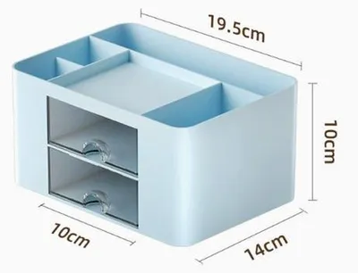 Produktbild von Schreibtisch-Organizer mit Schubfach und Kunststoff-Tisch-Organizer, Büro-Stationär-Organizer und Schreibtischzubehör, Schreibtisch-Stationär-Organizer, Schreibtisch-Regal für Stifte mit 7-Grids