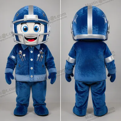 Produktbild von Silberner MASTICOT Plüsch-Maskottchen American Football Helm
