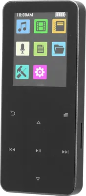 Produktbild von MP3 Player 1.8 Zoll TFT Touchscreen HiFi Lossless Sound Bluetooth Electronic Book 8H Arbeitszeit MP3 Musik Player für den täglichen Gebrauch Schwarz 4GB
