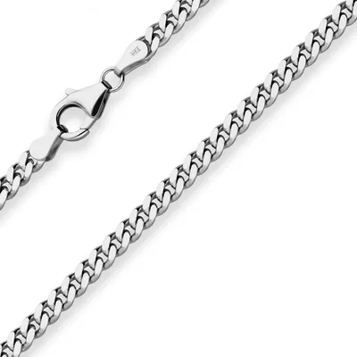 Produktbild von 3,3mm Armband Panzerkette Armschmuck aus 925 Silber rhodiniert 20cm