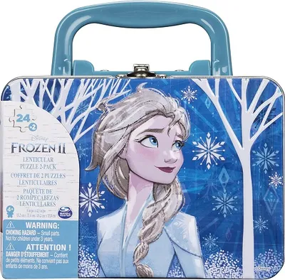 Produktbild von Games Frozen 2 - 2 Puzzles im Tragekoffer (Puzzles Tin with Handle), 48 Stück(e), Cartoons, 3 Jahr(e)
