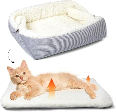 Immagine prodotto di Cuccia riscaldante per gatti, dimensioni 42 x 38 cm, lavabile, adatta a gatti e piccoli cani