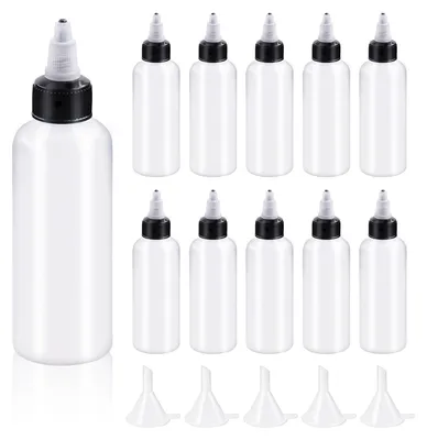 Dosierflaschen-Set 15-tlg., 100 ml, LDPE, durchsichtig, mit Trichtern