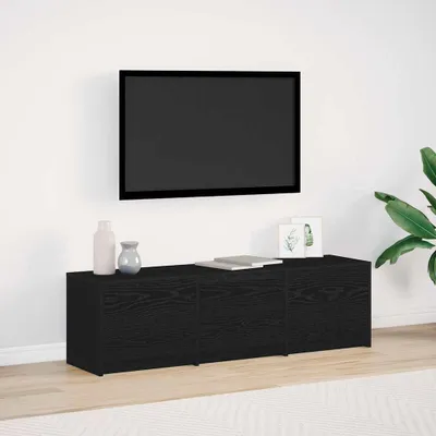 Produktbild von "Schlussverkauf" LED-TV-Schrank moderne - Wohnzimmer Fernsehschrank - Schwarz Eichen-Optik 140x34x40 cm  C14743
