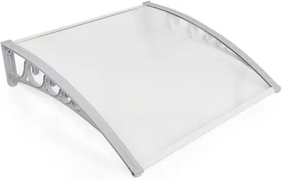Produktbild von Haustürüberdachung Pultvordach (60x100 cm, Silber, Polycarbonat, Aluminium)