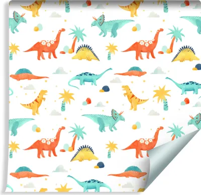 Immagine prodotto di 10m VLIES WALLPAPER rotolo camera bambini dinosauri preistoria XXL
