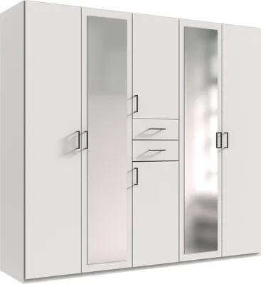 Produktbild von Drehtürenschrank >Dillingen< in WEISS - 225x208x58cm (BxHxT)