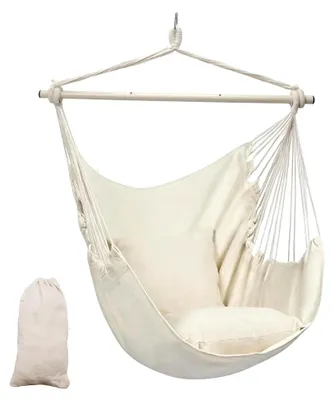 Produktbild von Hängesessel für den Außenbereich mit 2 Kissen, ohne Gestell, bis 100 kg, für Erwachsene - Geeignet für Innenräume, Außenbereiche, Schlafzimmer und Garten