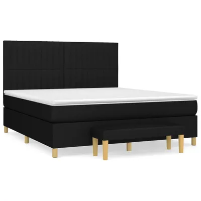 Produktbild von "WINTER SALE"Boxspringbett Modernes/Doppelbett - Polsterbett Erwachsene/r /Kind - mit Matratze Schwarz 180x200cm Stoff - Klassische Betten NeuMöbel905434