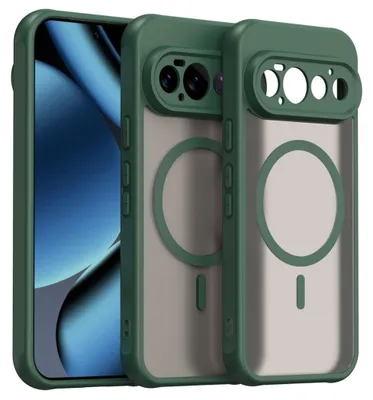 Produktbild von MagSafe Handyhülle für Google Pixel 11 Pro Silikon Kameraschutz Matt Grün