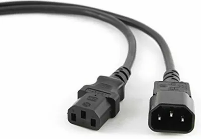 Immagine prodotto di Gembird PC-189-VDE Cavo di alimentazione nero con accoppiatore C14 da 1,8 m (PC-189-VDE)