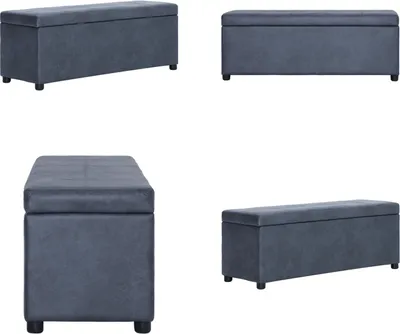 Obrázok produktu pre vidaXL Lavica s úložným priestorom 116 cm Sivý Velúr - Lavica - Lavice - Lavice do predsiene - Lavice do predsiene
