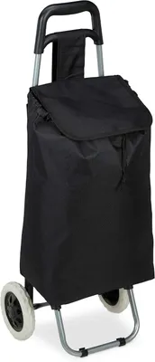 Imagen del producto de Carrito de compras plegable - Bolsa extraíble de 28 litros - Carrito de compras con ruedas - 92,5 x 42 x 28 cm -