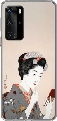 Produktbild von MuchoWow® Handyhülle Schutzhülle Hülle für Telefoonhoesje Huawei P40 Pro Japanisch - Frau - Make-up - Altmodisch Silikon Softcase Handy Hülle - Schutz