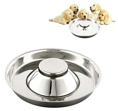 Produktbild von Edelstahl-FutterNapf für Welpen mit langsamer Futteraufnahme, 26 cm