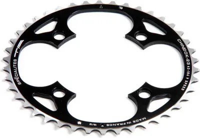 Zdjęcie produktu dla Tarcza rowerowa TA Kettenblatt Chinook-23, model 46Z, czarna, średnica zewnętrzna 104 mm.