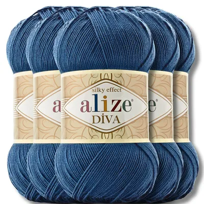 Produktbild von Alize 5x 100g Diva Wolle, Uni, Häkeln, Stricken (279)
