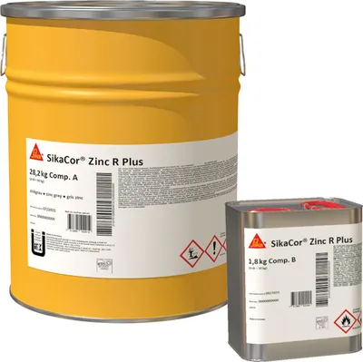 Produktbild von SikaCor Zinc R Plus 15kg Epoxi-Zinkstaub-Grundbeschichtung zinkgrau