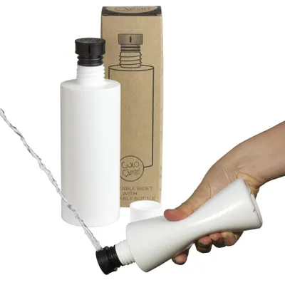 Productafbeelding van Draagbaar Bidet met Fles - Herbruikbaar en Flexibel - Zwart
