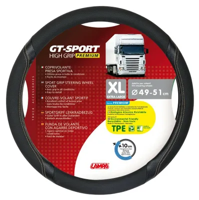 Produktbild von LAMPA 98022 GT-Sport Lenkradbezug TPE Schwarz Lenkradhülle