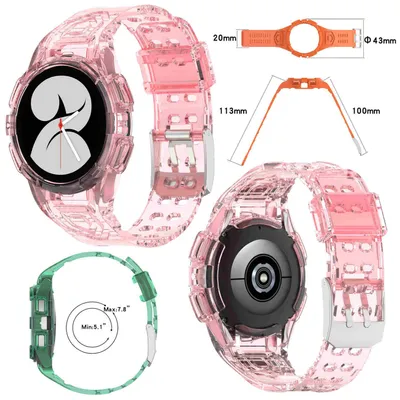Immagine prodotto di Per Samsung Galaxy Watch 4 44 mm in silicone con custodia di protezione Braccio Band Watch Watch