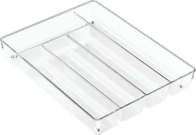 Obrázok produktu pre Organizér do zásuvky, 5 priehradiek, 27,2 x 34,8 x 5,1 cm, plast, priehľadný - iDesign | Linus