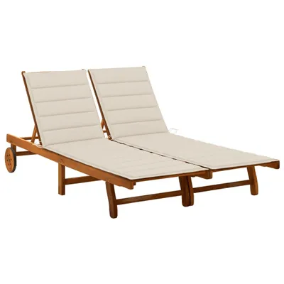 Produktbild von Maison Exclusive - 2-Personen-Sonnenliege mit Auflagen Akazie Massivholz