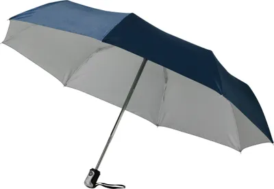 Produktbild von Bullet Alex Taschenschirm, automatisch, 54 cm PF902 (28 x 98 cm) (Marineblau/Silber)