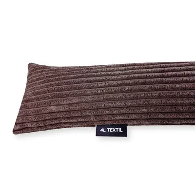Produktbild von 4L Textil Zugluftstopper Durchzugstopper Windstopper für Türen und Fenster Luftzugstopper für Tür Türschlange Türrolle Kordsamt (80 cm, Dunkelbraun (Stripes)