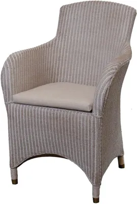 Zdjęcie produktu dla KRINES HOME Fotel Loom Sydney krzesło do jadalni krzesło do jadalni z podłokietnikiem Fotel Loom z tapicerką (biel vintage)
