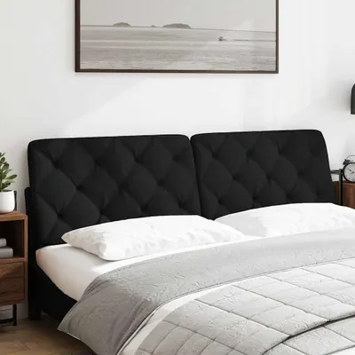 Produktbild von vidaXL Kopfteil-Kissen Schwarz 180 cm Stoff