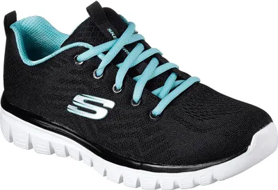 Produktbild von Skechers Graceful - Get Connected - Schwarz / Türkis Polyester Größe: 36 Normal