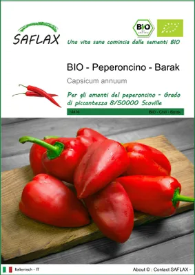 Immagine prodotto di SAFLAX -- Peperoncino - Barak - 15 semi - Capsicum