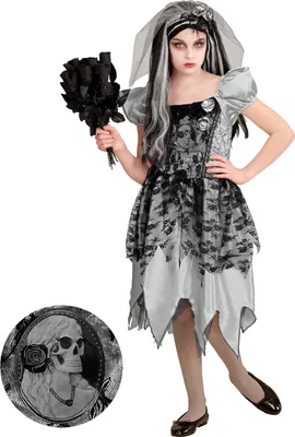 Produktbild von Kostüm Geisterbraut Halloween, Groesse:140