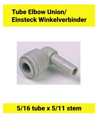 Image de Connecteur d'angle enfichable 5/16 tubes x 5/16 tiges