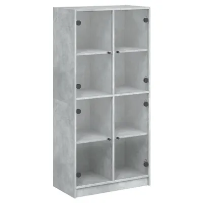 Obrázek produktu pro Highboard s dvířky betonově šedý 68x37x142 cm kompozitní dřevo