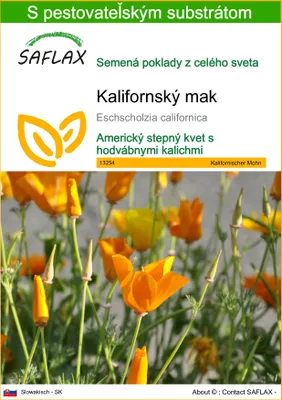 Obrázok produktu pre SAFLAX - Kalifornský mak - Eschscholzia californica - 1500 Semená - S pestovateľským substrátom bez klíčkov