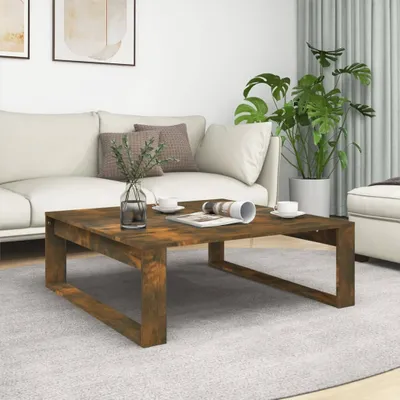 Produktbild von Couchtisch Wohnzimmer - Kaffeetisch - Räuchereiche 100x100x35 cm Holzwerkstoff - Sofatisch CC28052