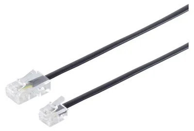 Produktbild von helos Anschlusskabel RJ45/RJ11 (8P4C/6P4C) 4-adrig 6 m, lose