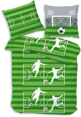Produktbild von Unyqoos® weiche und warme Baumwoll-Fußballbettwäsche für Kinder und Jugendliche