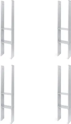 Produktbild von Alberts 4 x H-Pfostenträger, 141x800 mm, Materialstärke 8 mm, Tiefe 60 mm, feuerverzinkt