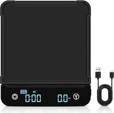 Zdjęcie produktu dla Cyfrowa waga do kawy Kader Timer 0,1 g / 3 kg precyzyjna elektroniczna waga kuchenna espresso wielofunkcyjna funkcja tarowania żywności