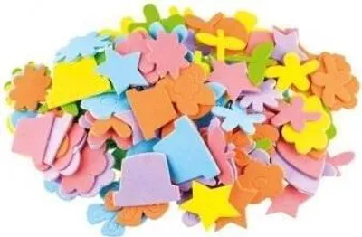 Immagine prodotto di Adesivi in schiuma fiori e figure 120pz