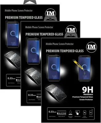 Produktbild von 3x Alcatel 3X Panzerglas Handy Panzerglasfolie 9H Display Schutzfolie