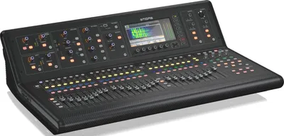 A digital audio mixer console.