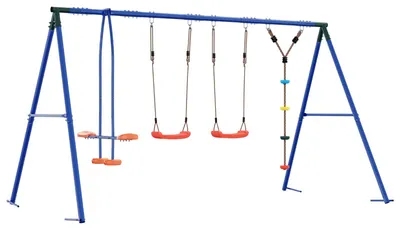 Produktbild von vidaXL Outdoor Schaukelset Mehrfarbig Stahl und PE