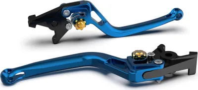 Produktbild von Kupplungshebel LSL BOW L32R mit ABE für KTM Super Duke R 690 - 1290 ccm Bj. 2004 - 2015, Farbe Hebel:blau, Farbe Versteller:gold