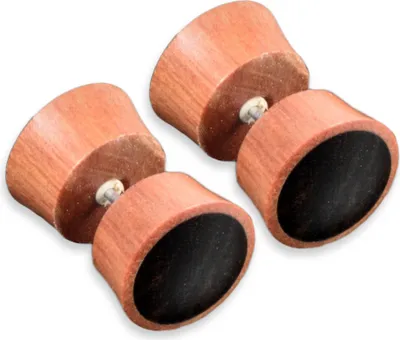 Produktbild von viva-adorno 1 Paar Holz Fake Plugs Ohrstecker Ohrpiercing Ohrringe Z508,D4