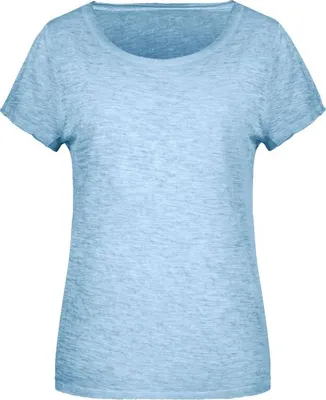 Produktbild von Ladies' Slub-T Damen T-Shirt im Vintage-Look horizon-blue, Gr. XXL